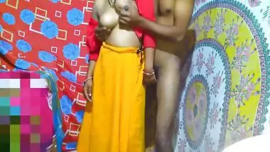 She Wears A New Red Sari And Has Sex With Bhabi Deor