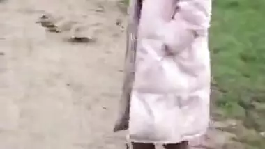Kaira Nisha does a boobflash beside the highway