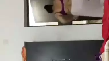 Huge boobs mom naked after bath caught by son viral MMS