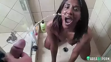 Indian submissive whore gets a golden shower and piss drinking. Leaks Desi mms