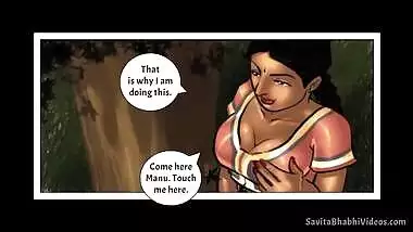 Bhabhi fools around with Desi boy who touches boobies in XXX porn comic