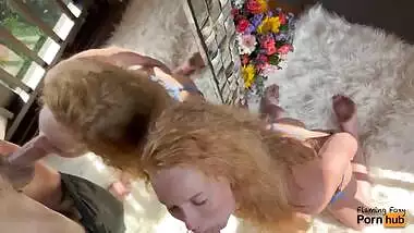 Licking his yummy cum off the mirror! I'm shaking with pleasure! (POV, blowjob, girl cum&masturbate)