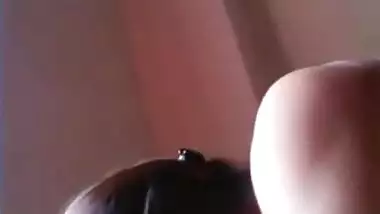 Amateur Ahmedabad big milk cans college gal gives oral-job before riding
