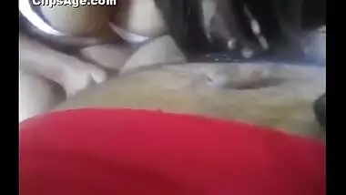 Indian whore stripping herself exposing her boobs and giving head for customer