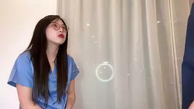 Creepy Doctor Convinces Young Asian Medical Intern to Fuck to Get Ahead